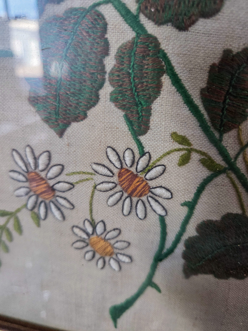 Vintage Needlepoint Floral Artwork
