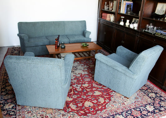 A Pair of Comfortable Mid-century Armchairs