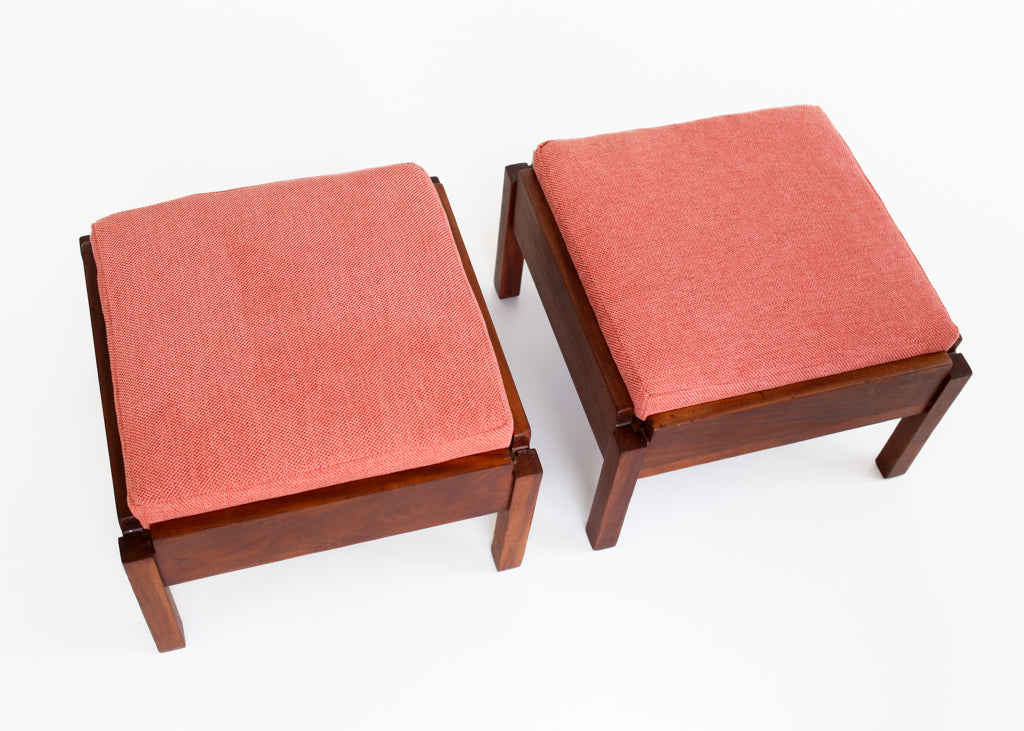 A Pair of Imbuia Footstools