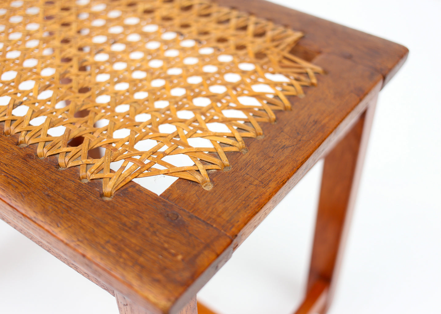 Pair of Antique Wicker Top Bankies