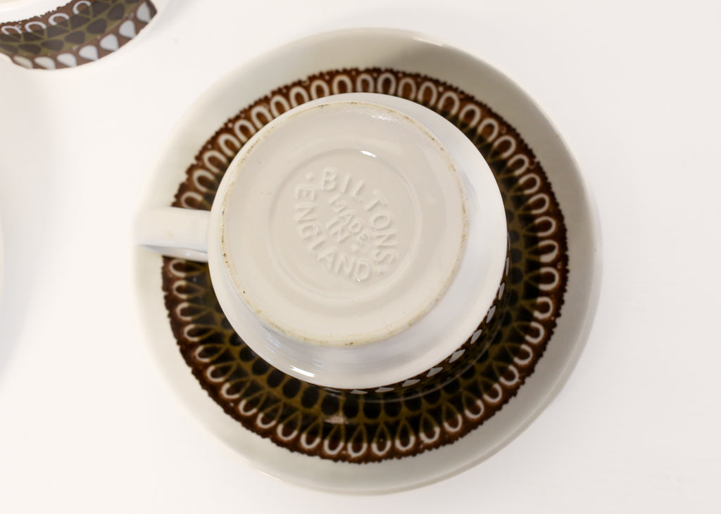 Six 1970's Biltons Ironstone Trios