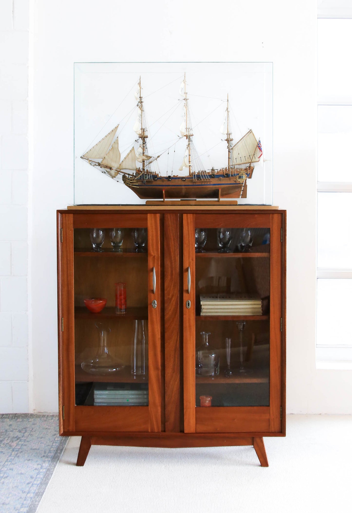 Vintage Sapele Bookcase