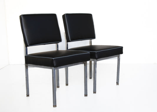 Vinyl and Chrome Waiting Room Chairs