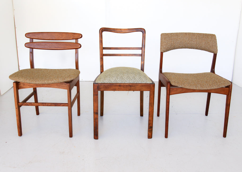 A Mix Vintage Dining Chairs, priced per chair