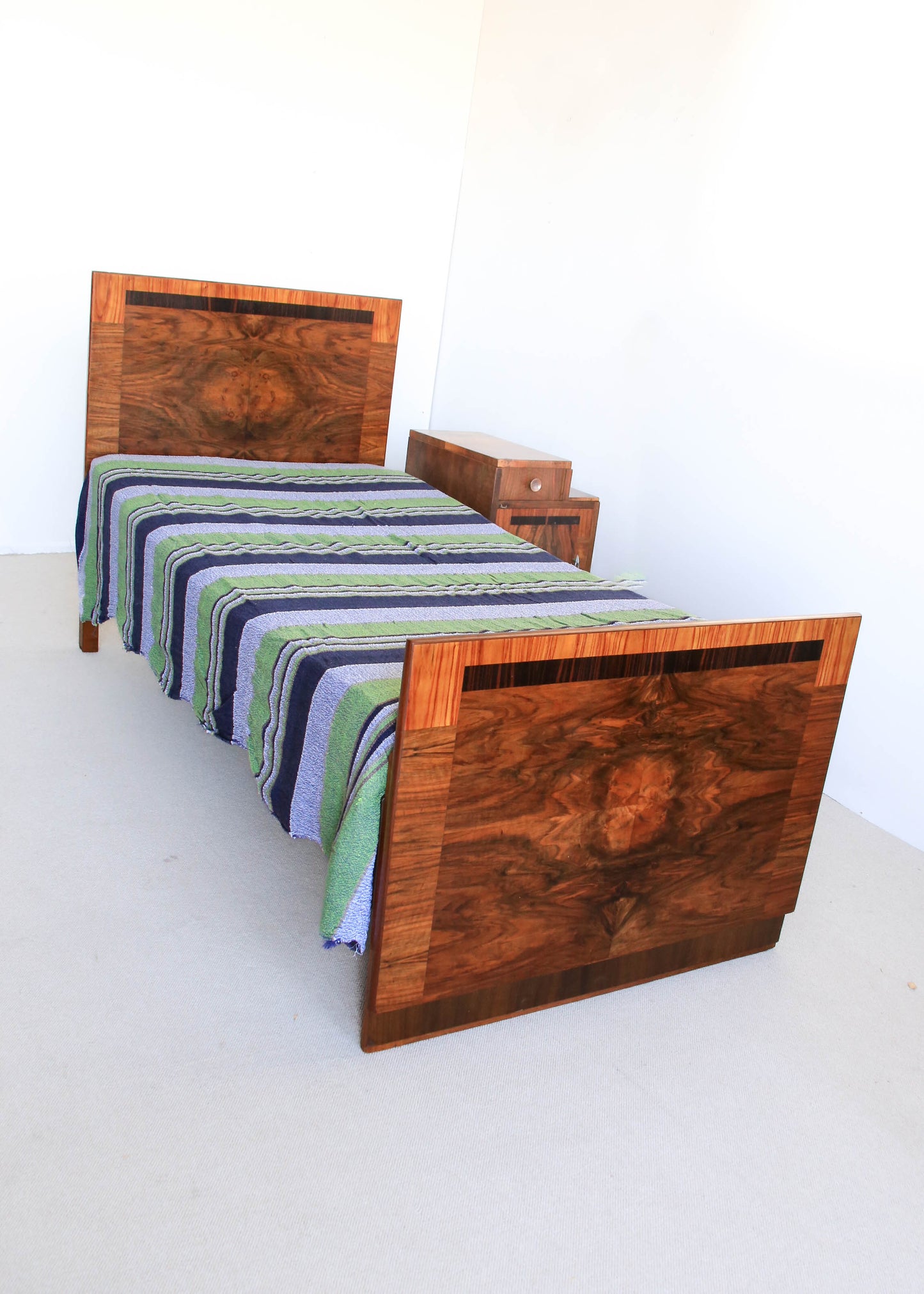 Three Quarter Art Deco Bedsteads - two available