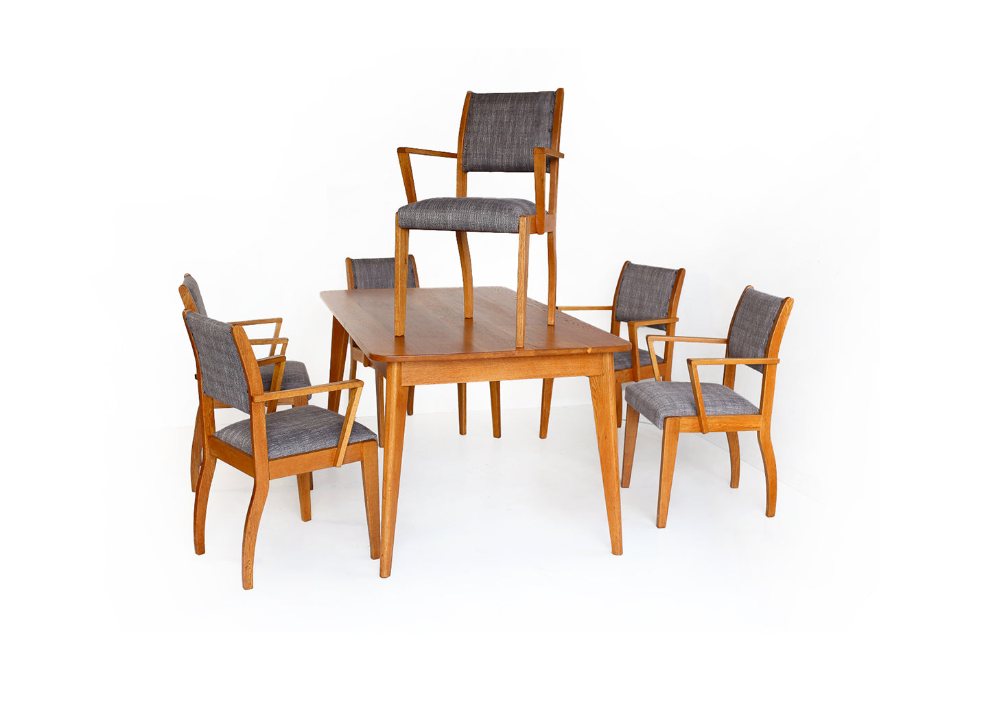 Mid-century Dining Table - Solid Oak