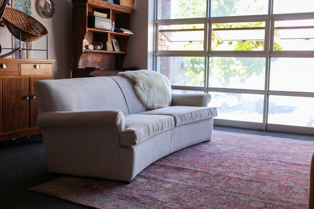 Mid-Century Curved Sofa