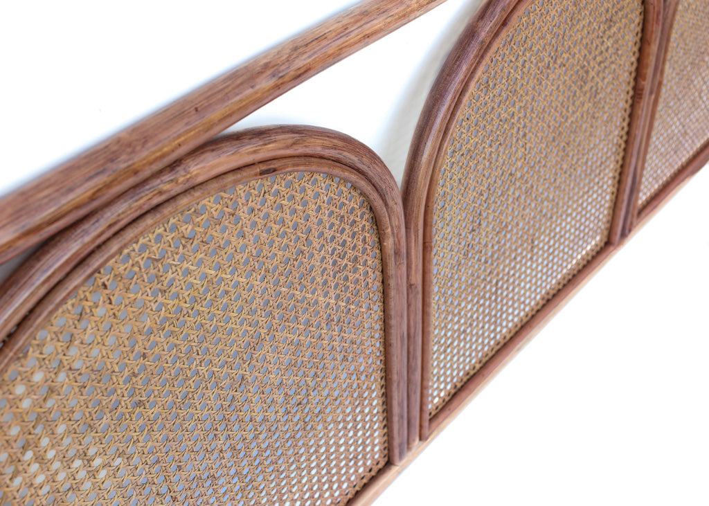 Cane Queen Size Bed Headboard