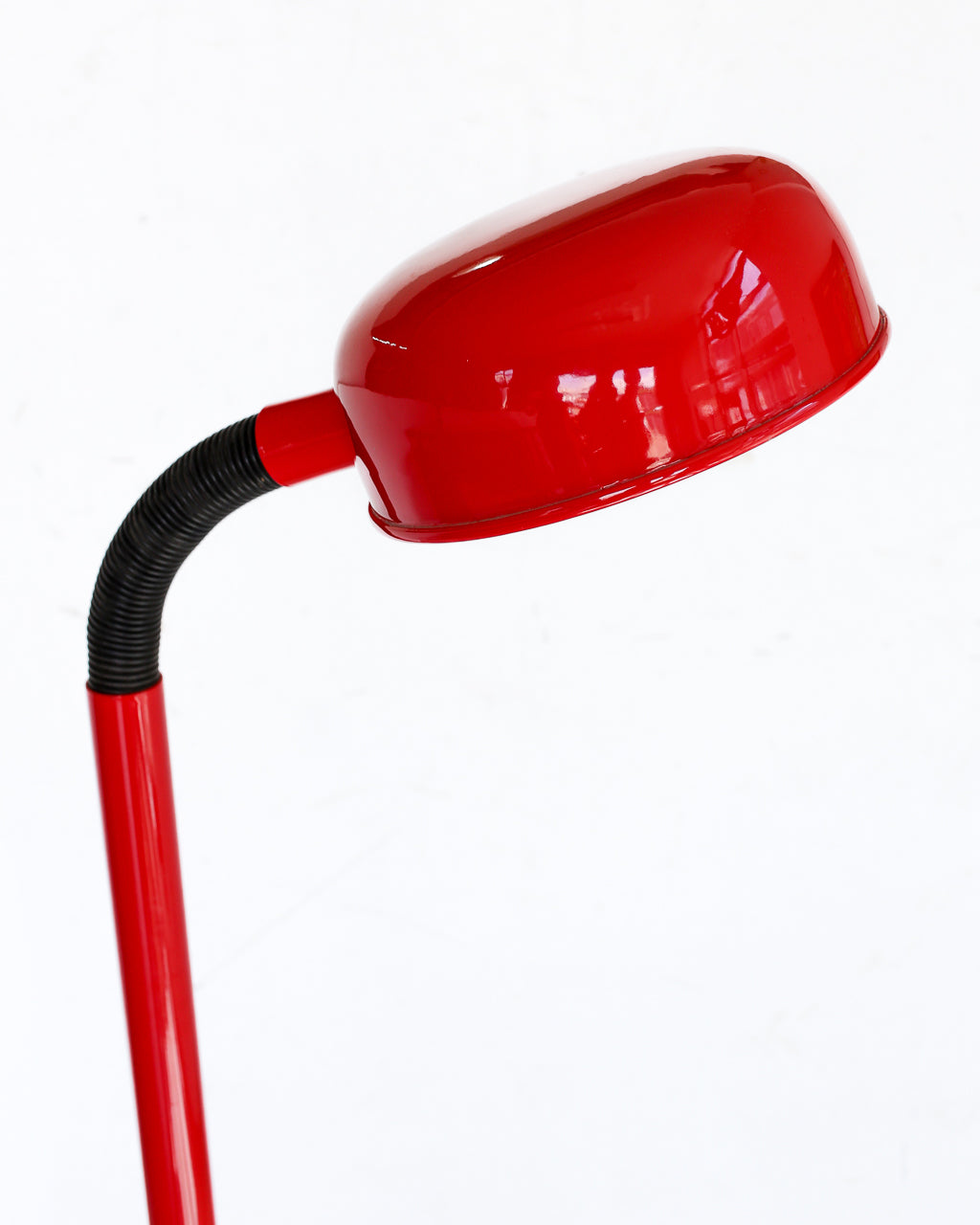 Vintage Red Gooseneck Floor Lamp