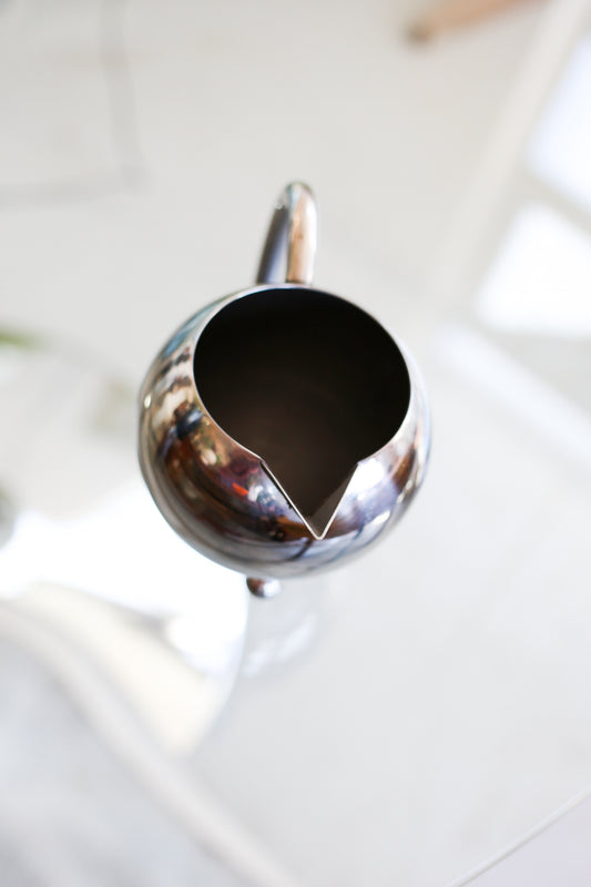 Vintage Chrome Creamer Jug on Ball Feet