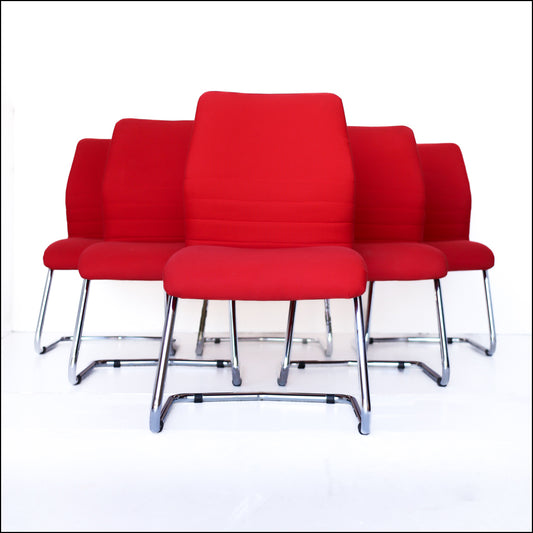 Set of Six Bauhaus Style Cantilever Chairs