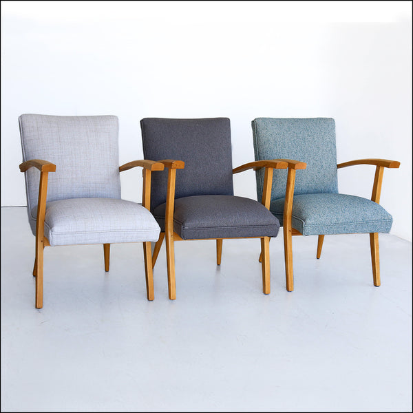 Mid-century Beech Frame Armchairs - priced per chair