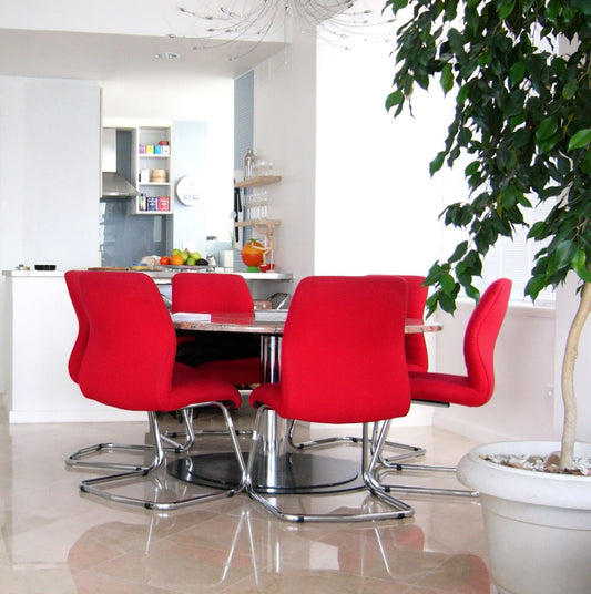 Eight Seater Dining Table with a Granite Top