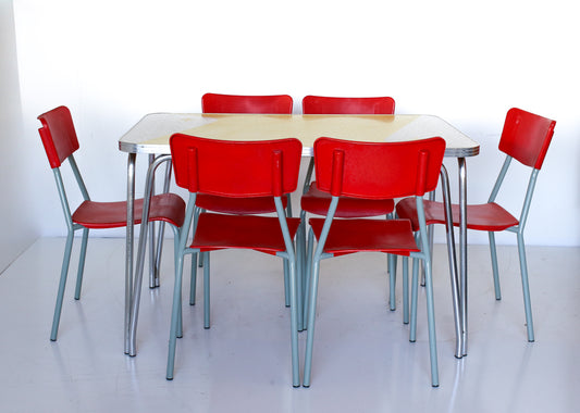 Set of Six Canadian School Chairs