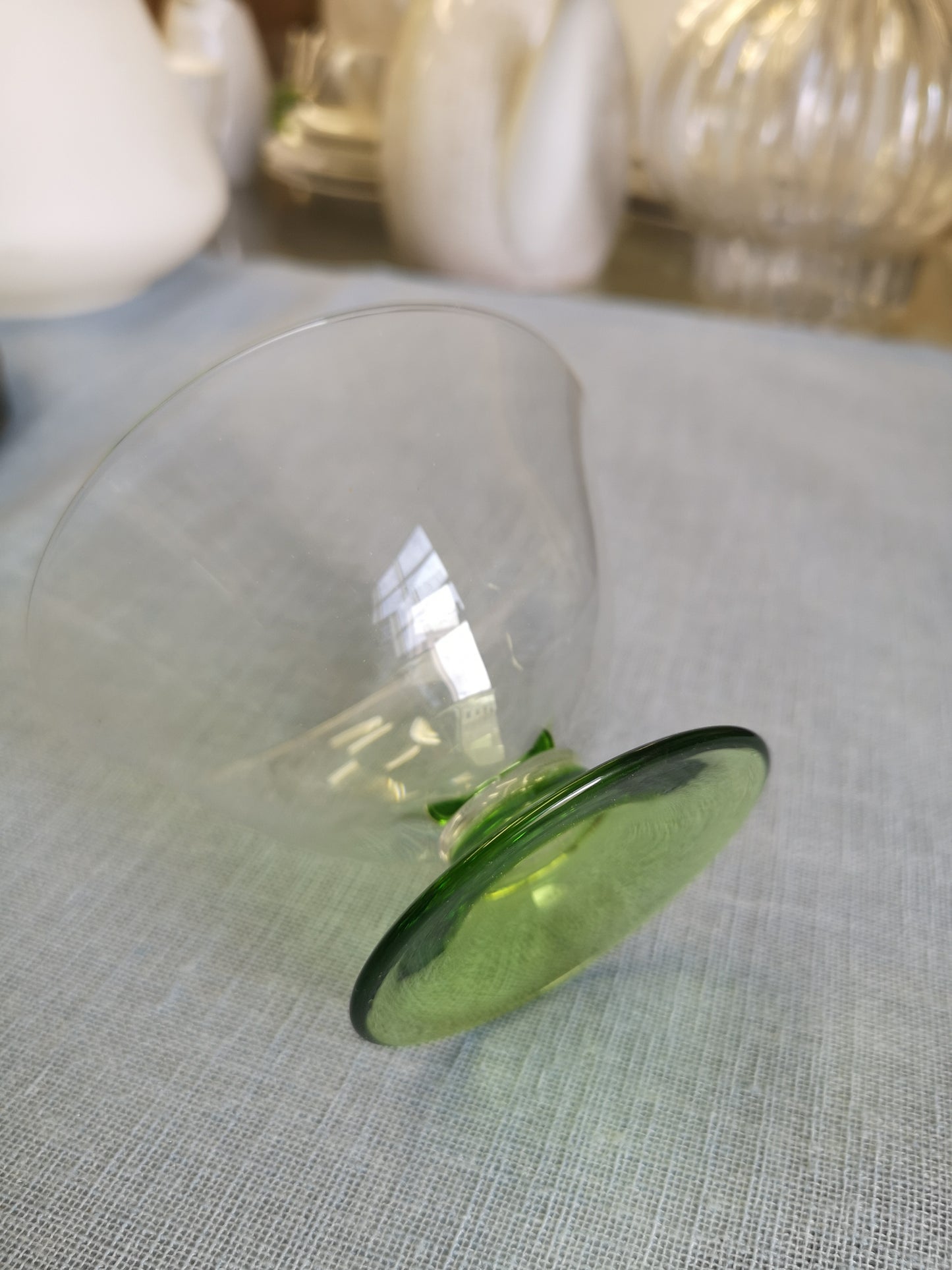 A Set of Four Crystal Desert Glasses