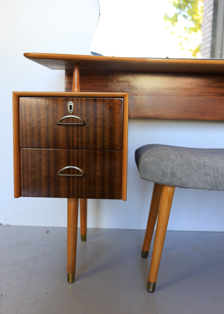 Mid-Century Duros Dressing Table and Stool