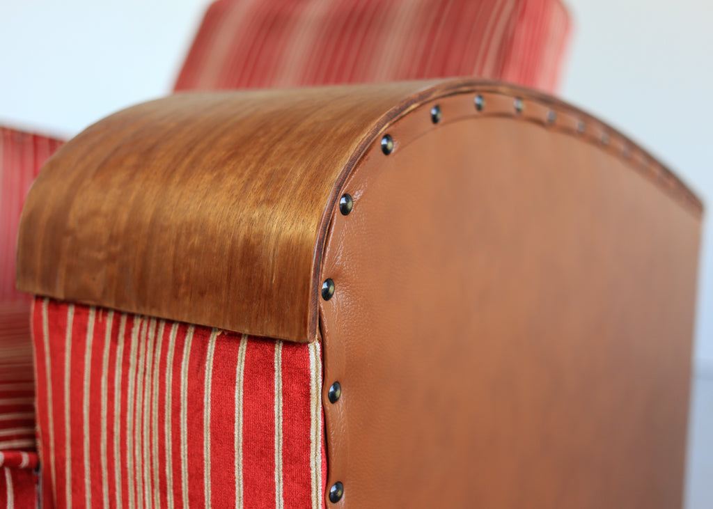 A Pair of Fully Restored Art Deco Club Chairs