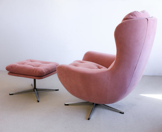 Vono (UK) Swivel Chair with Ottoman