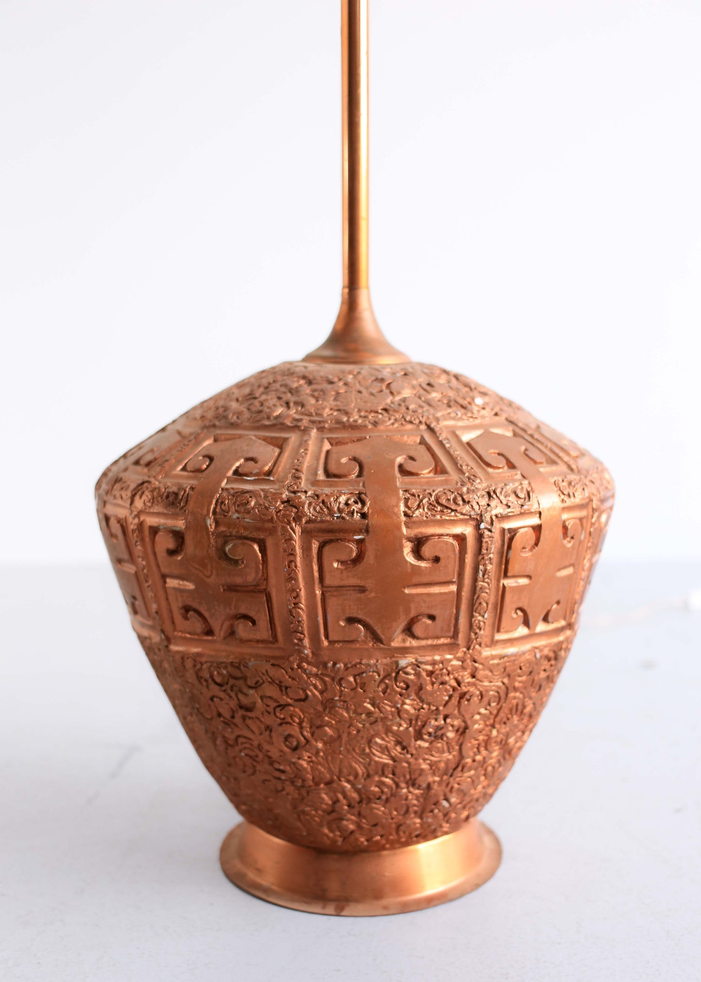 Brutalist Floor Lamp with a Chalkware Base