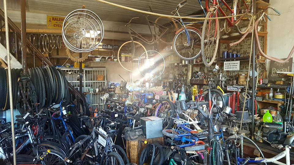 A counter from one of the last old bicycle shops