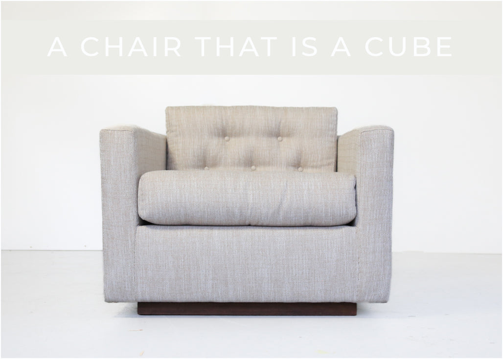 A chair that is a cube