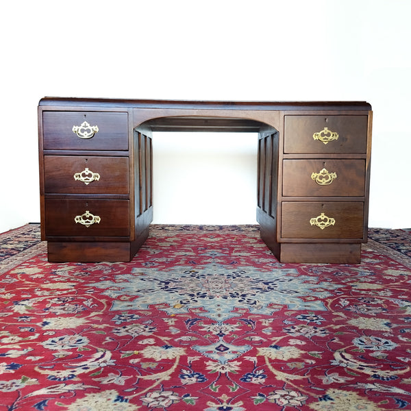 Vintage Georgian Design Desk with Six Drawers