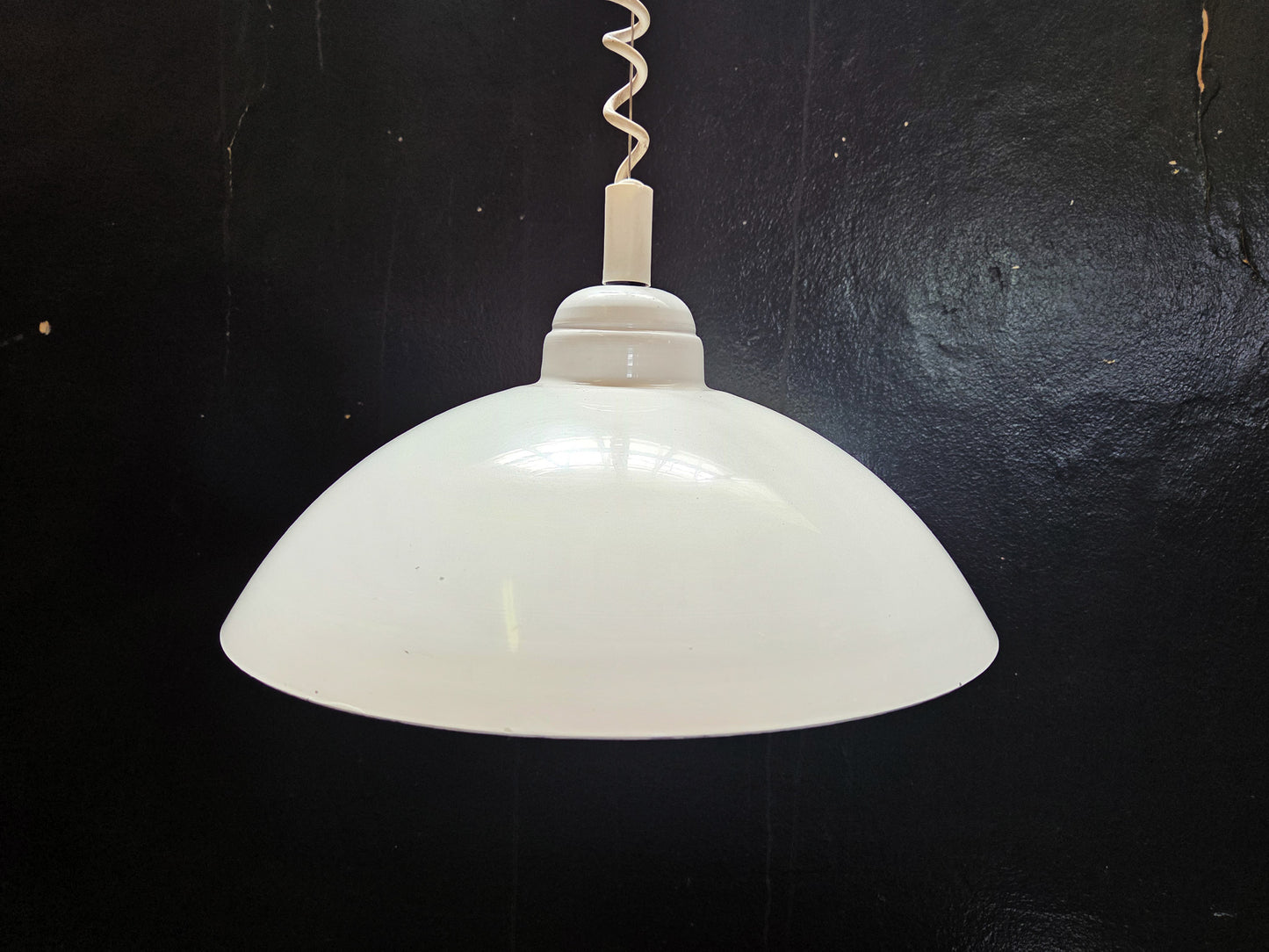 Vintage Retractable Steel Dome Pendant Lamp