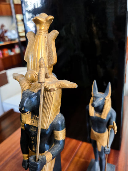 Pair of Egyptian Revival Figures: Anubis and Khnum