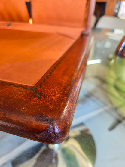 Vintage Gilt-Tooled Leather Desk Portfolio