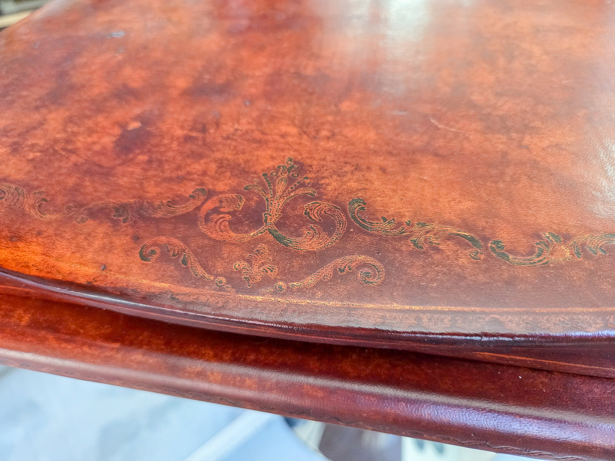 Vintage Gilt-Tooled Leather Desk Portfolio