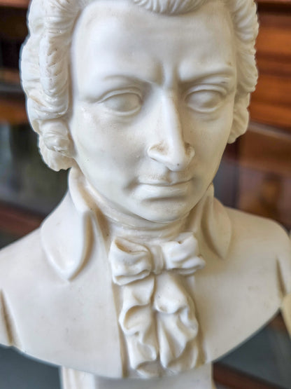 Pair of Vintage Composer Busts: Chopin and Mozart