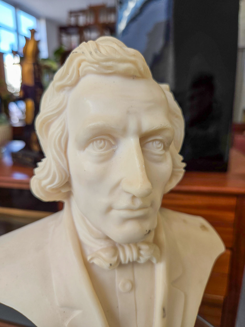 Pair of Vintage Composer Busts: Chopin and Mozart