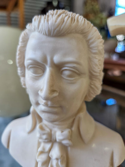 Pair of Vintage Composer Busts: Chopin and Mozart
