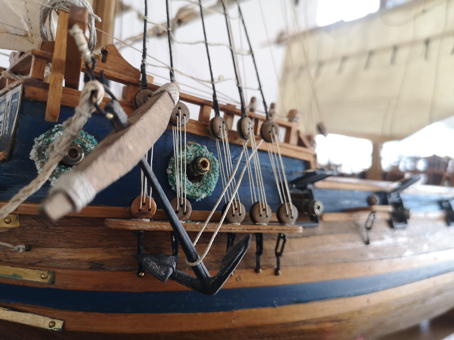 Tall Ship Model in a Glass Case