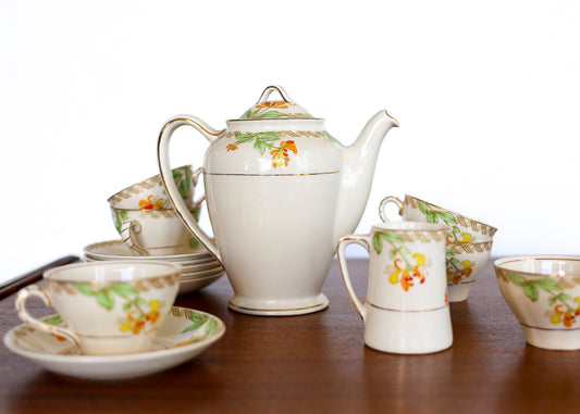 Vintage Madock England Honeysuckle Part Tea Service