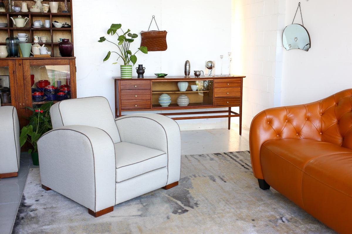 Pair of 1930s Art Deco Club Chairs