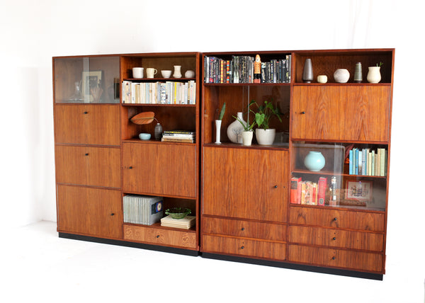 Solid Wood Mid-century Wall Unit