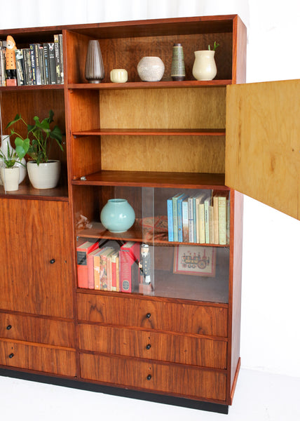 Solid Wood Mid-century Wall Unit