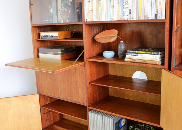 Solid Wood Mid-century Wall Unit