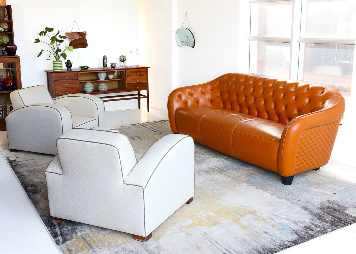 Pair of 1930s Art Deco Club Chairs