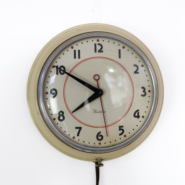 Small Electronic Westclox Wall  Clock c.1930s