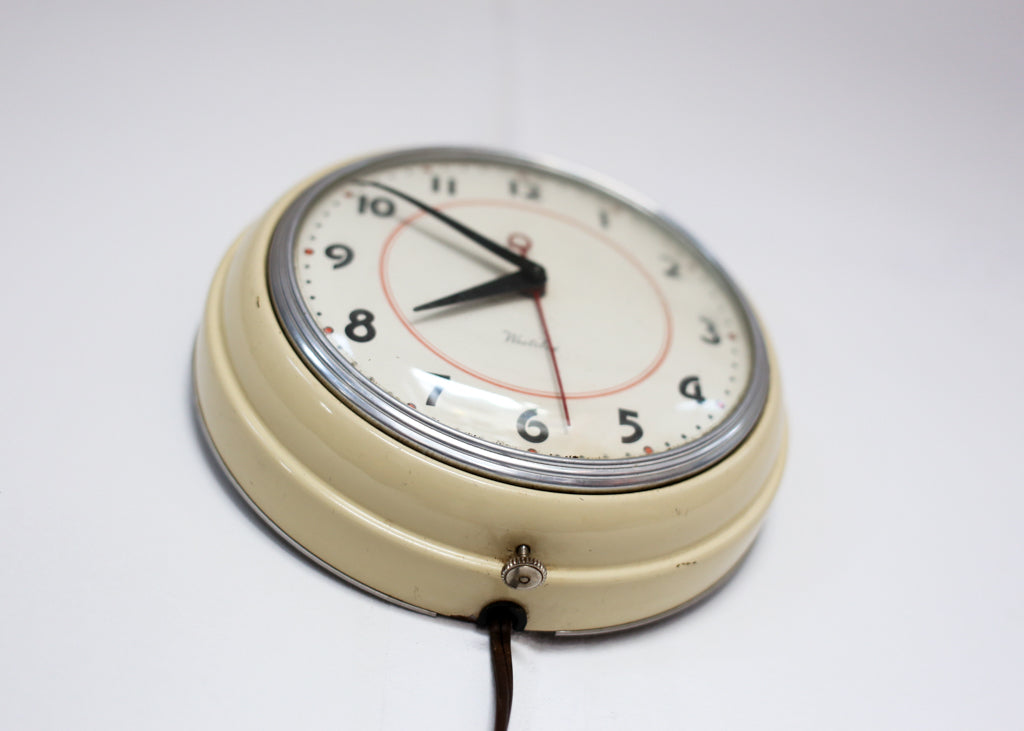 Small Electronic Westclox Wall  Clock c.1930s