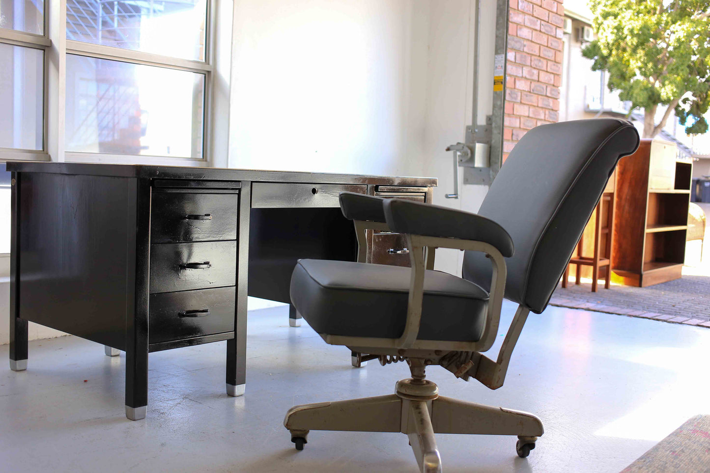 1950's Industrial Steel Office Chair