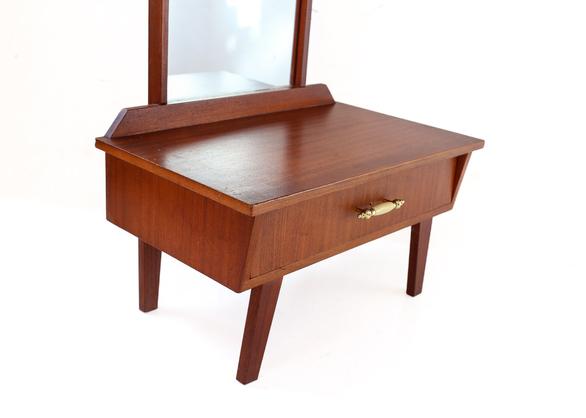 Mid-century Vanity with Tall Mirror