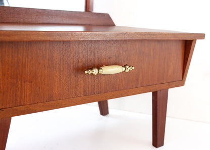 Mid-century Vanity with Tall Mirror
