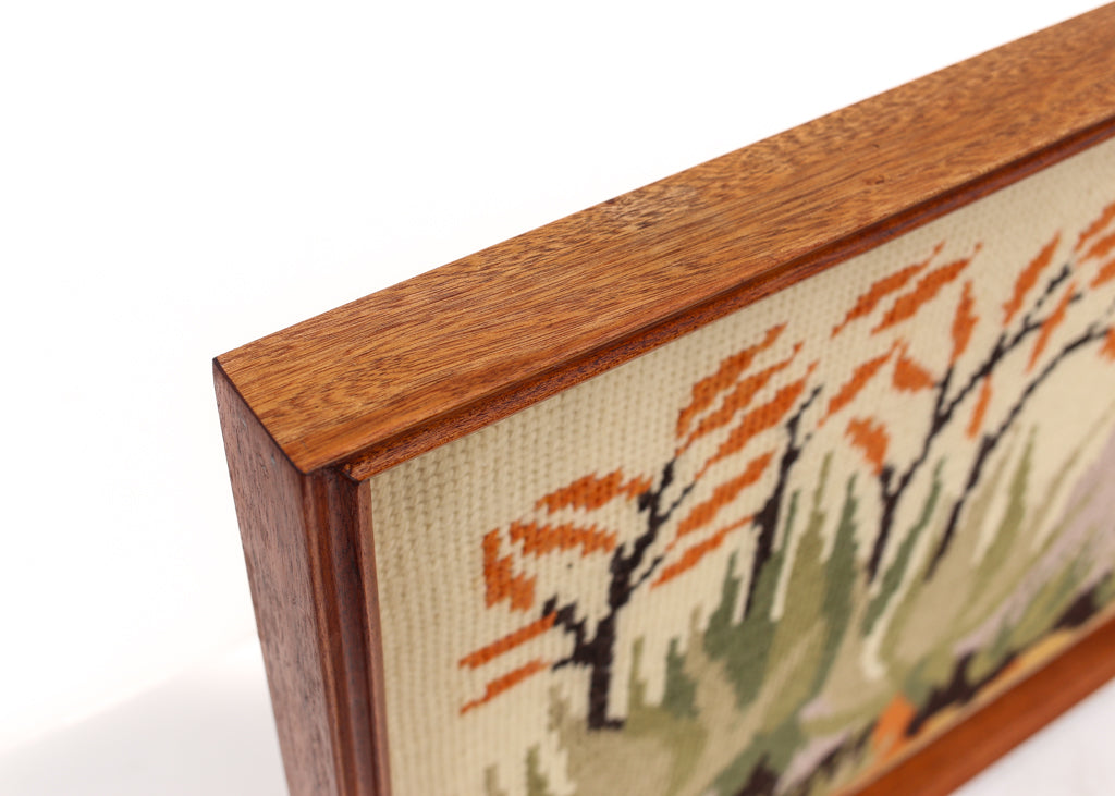 Large Aloe Needlepoint Screen