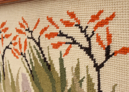 Large Aloe Needlepoint Screen