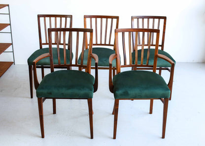 A Set of Five Chairs by E.E. Meyer for Binnehuis