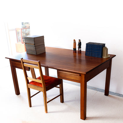 Solid Wood Desk with Two Drawers