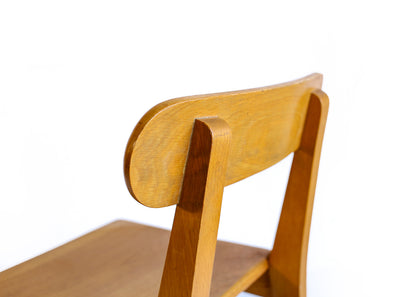 Set of Four Vintage Oak Bar Stools